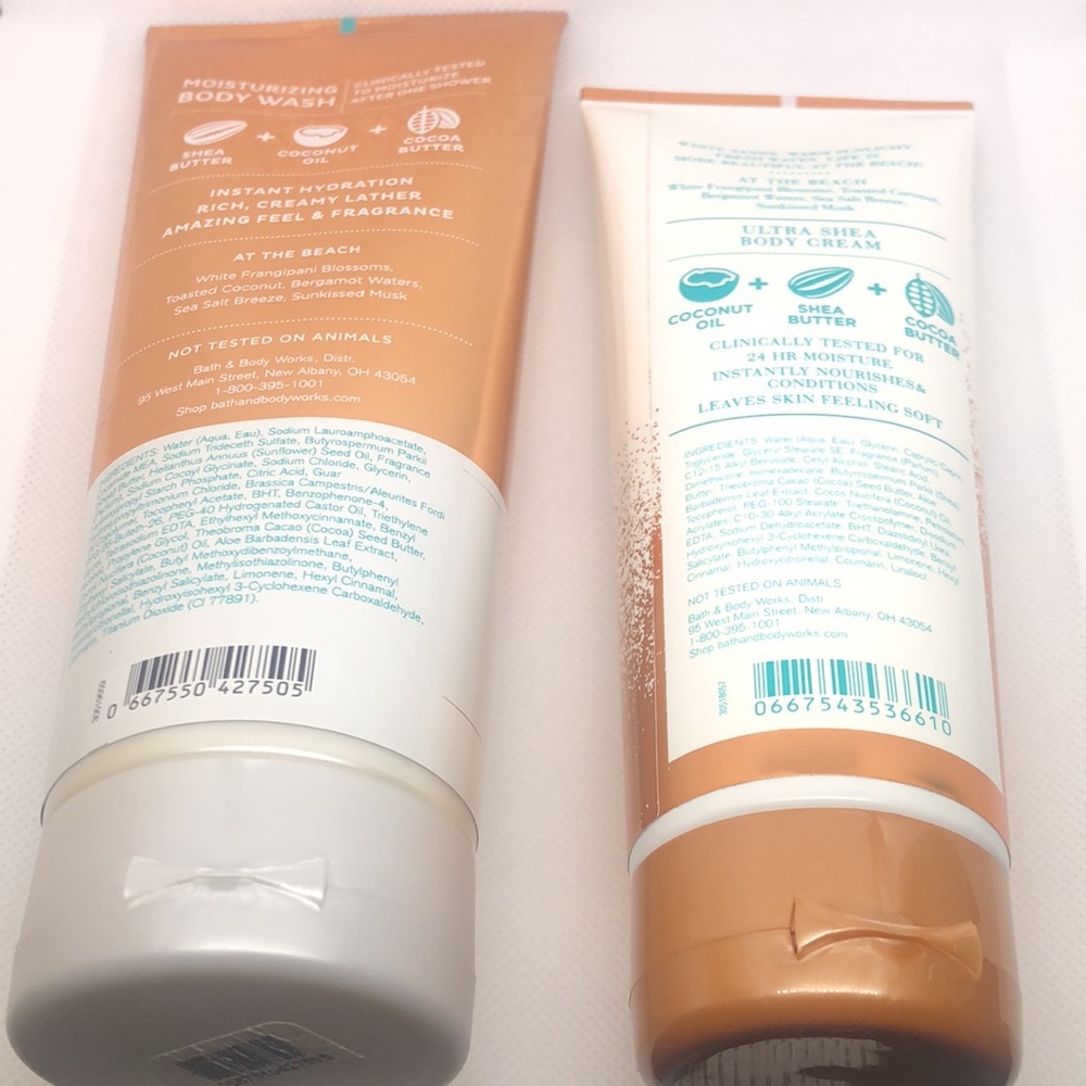 Used Almost Full 🏖️ At the Beach Body Wash & Body Cream Bath & Body Works 🌊 - Picture 2 of 4